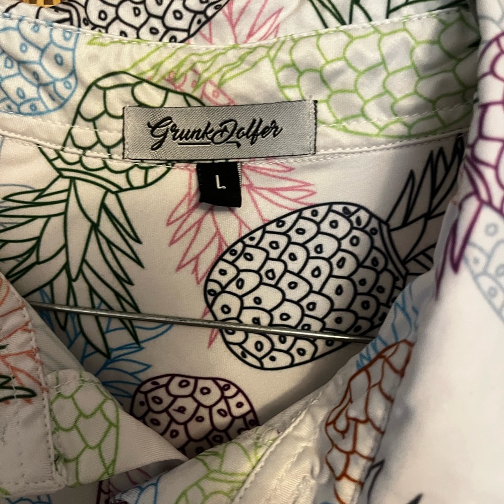Grunk Dolfer Multicolor Pineapple Print Men's Shi… - image 4